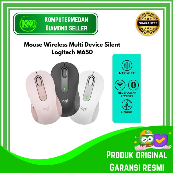 Gambar Mouse Wireless Multi Device Silent Logitech M650 dari KomputerMedan OS undefined Tokopedia