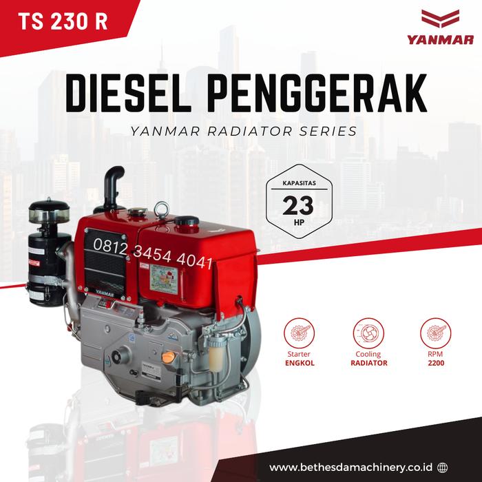 Gambar Mesin diesel penggerak 11.5 HP Radiator 15.5 Pk Yanmar 19 HP TS 23Pk - TS230R, 23HP dari Engineering Machine undefined Tokopedia
