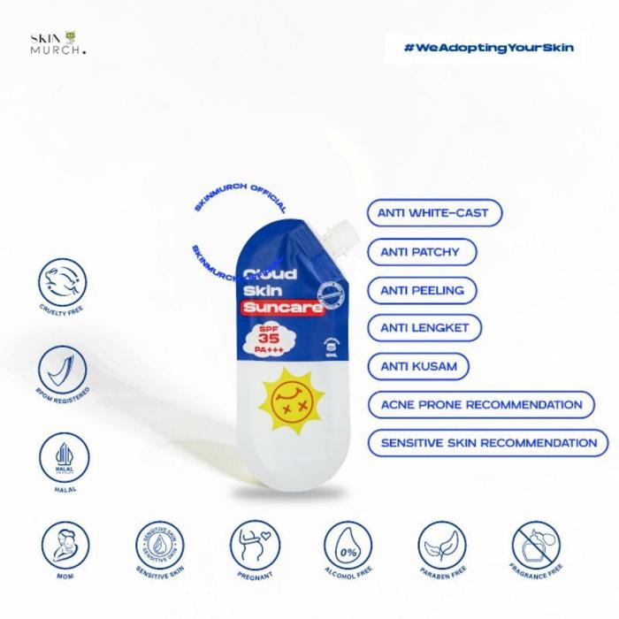 Gambar SKINMURCH Sunscreen Cloud Skin Suncare SPF 35 PA+++ Sun Creen - 10ml dari STATIONS Beauty undefined Tokopedia