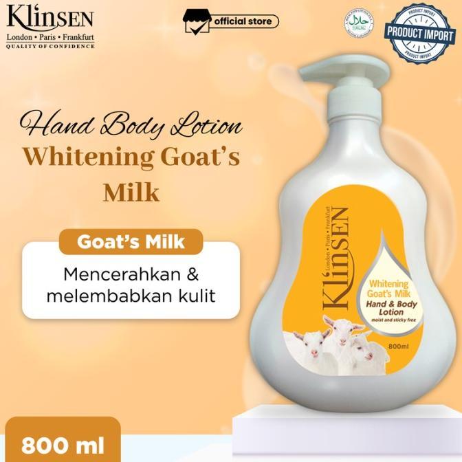 Gambar Ter gokil Klinsen Hand & Body Lotion Whitening Goat Milk 800 ml Terpercaya - 1 pcs dari marina1023 undefined Tokopedia