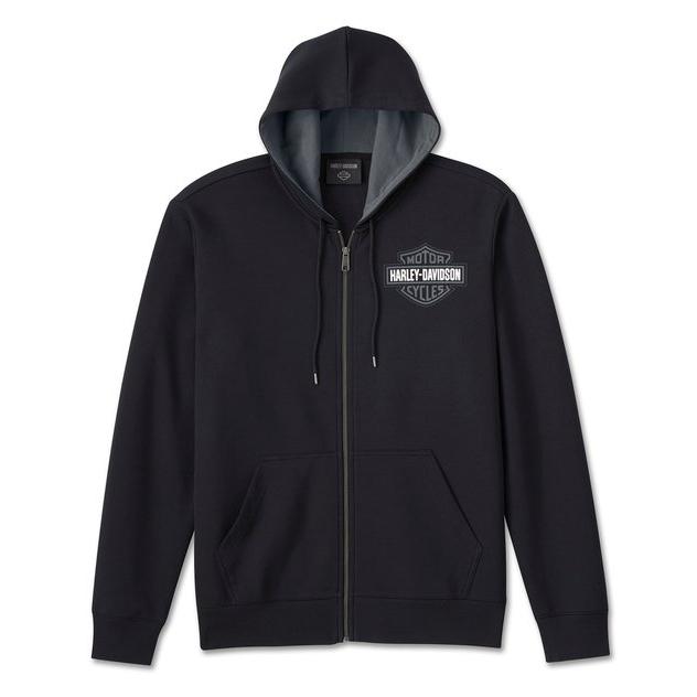 HOODIE HARLEY DAVIDSON MEN'S SPIRIT OF FREEDOM ZIP-UP BLACK JACKET HOODIE  HARLEY PRIA 96523-24VM XL di Lucky Bikers Tokopedia