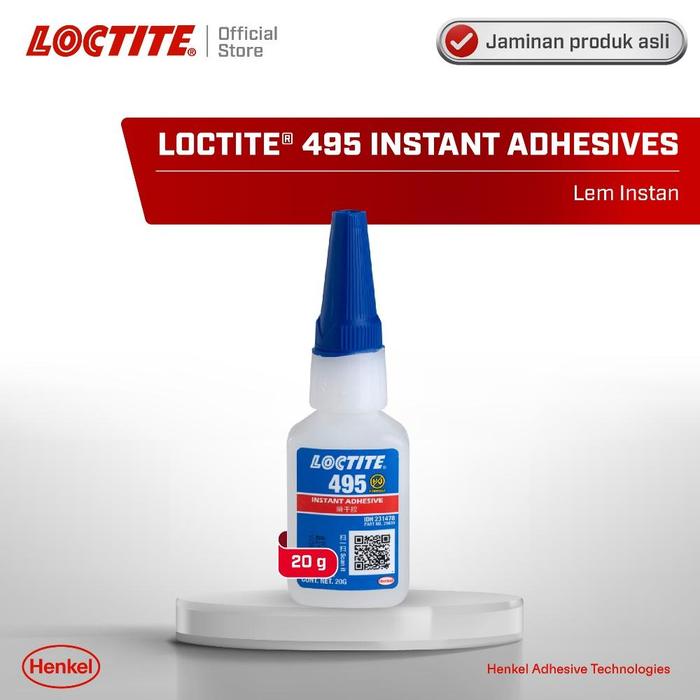 Gambar LOCTITE 495 Instant Adhesives Lem Instan Serbaguna 20 gram Terbaru Terlaris Terbaik - 495 dari BATTOSAI- undefined Tokopedia
