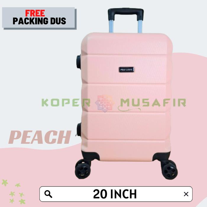 Gambar Koper Hardcase ABS POLO LOUIS 6182 20 inch - Peach dari kopermusafir undefined Tokopedia