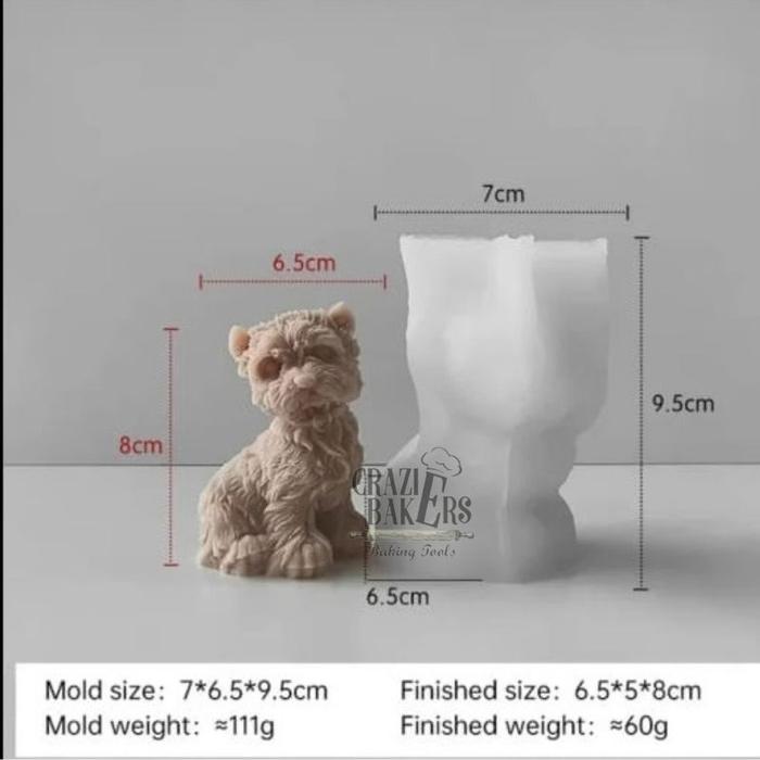 Gambar Cetakan Silikon  Cute Pet Dog Puppy Anjing Lucu 3D Candle Soap Mold - Terrier - 2 dari Crazie Bakers Baking Tools undefined Tokopedia