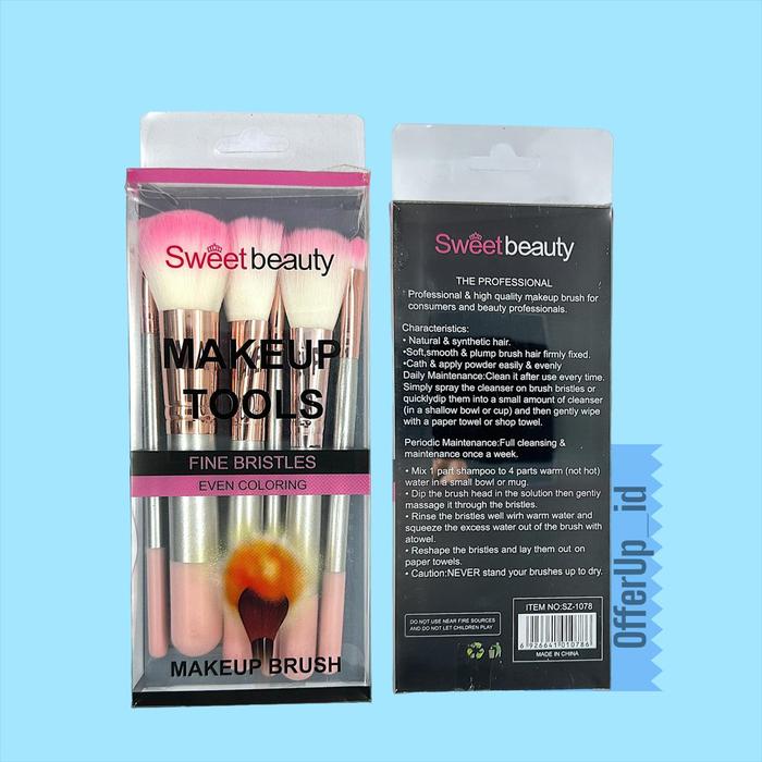 Gambar MAKE UP BRUSH SET ISI 6 PCS - PINK dari OfferUp.id undefined Tokopedia