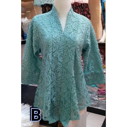 Gambar Atasan Kebaya Modern Floy Brokat Mocca Pilihan Warna - Sage, M dari Toko Kebaya Nusantara undefined 2 Tokopedia