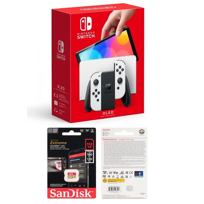 Gambar Nintendo Switch OLED Full Games White Neon Red Splatoon Pokemon Zelda 512GB - White 512GB dari Ultimated GameShop undefined Tokopedia