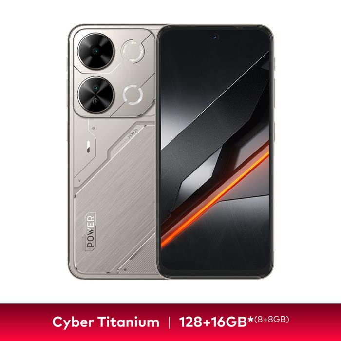 Gambar ITEL P65 RAM 8+8/128GB | IPS LCD 6.7" PUNCH HOLE DISPLAY 120Hz | 5000mAh BYPASS CHARGING - Cyber Titanium dari Dargan Cell undefined Tokopedia