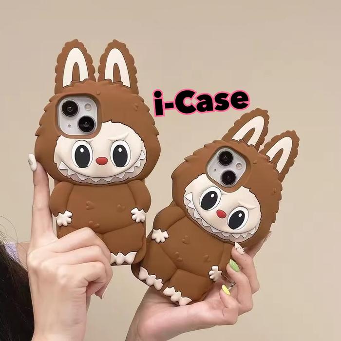 Gambar Cute Toys 3D Labubu Doll Silicone Phone Case For iPhone 11 12 13 14 15 Pro Max/Pro - IPHN 12 PRO dari i-case undefined Tokopedia