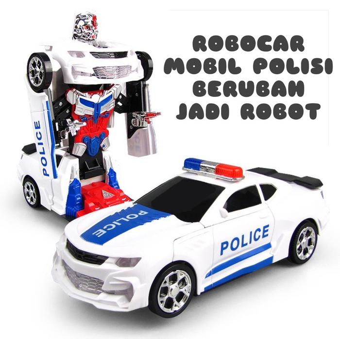 Gambar POLICE TRANSFORMERS CAR MOBIL POLISI JADI ROBOT SUARA SIRINE BUMP N GO - ROBOT POLISI dari Nine Toys undefined Tokopedia