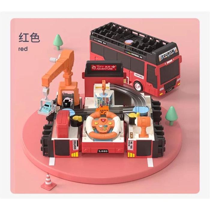 Gambar SSB Mainan Mobil Bus Anak Edukasi Setir Track 3in1 Kado Anak Laki - Merah dari Aneka Mainan Anak Store undefined Tokopedia
