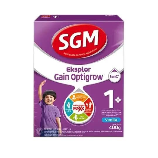 Gambar Sgm Eksplor Gain Optigrow 1 Plus Vanila 400g Box dari 26iqbal undefined Tokopedia
