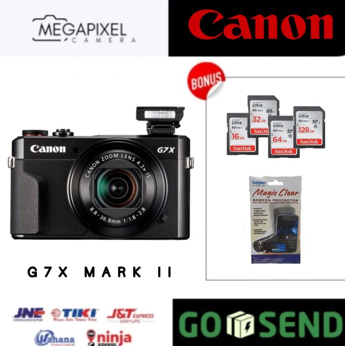 CANON POWERSHOT G7X MARK II CANON G7X MARK II RESMI, CAMERA ONLY di  Megapixel Camera Tokopedia
