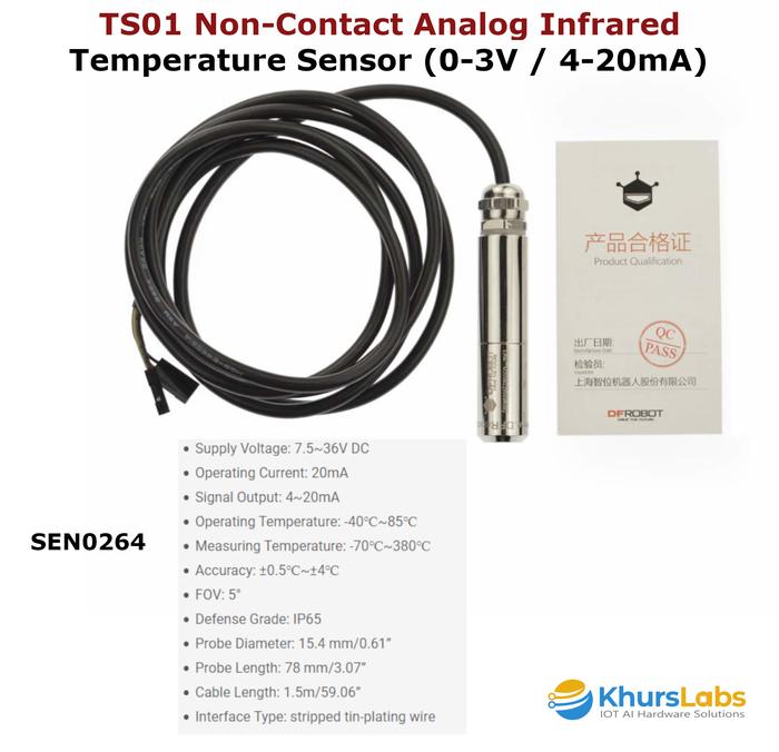 Gambar TS01 Non-Contact Analog Infrared Temperature Sensor (0-3V / 4-20mA) - 4-20mA dari KHURS IOT undefined Tokopedia