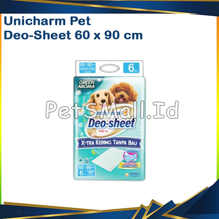 Gambar Unicharm Pet - Deo Sheet SuperWide Underpad Pee Pad Alas 60x90 cm - Green Aroma dari PetSMall.ID undefined Tokopedia