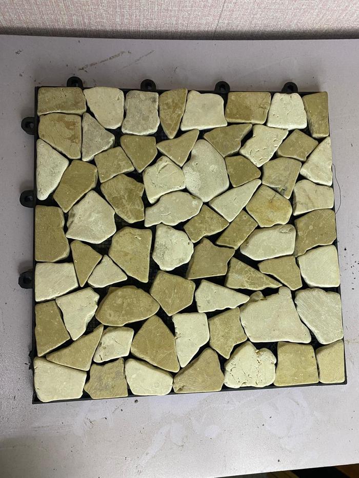 Gambar Decking Tile Batu Alam Abstrak Mix - Batu Alam Asli - Lantai Decking Batu Alam Bongkar Pasang - Putih dari Azaleaparket undefined Tokopedia