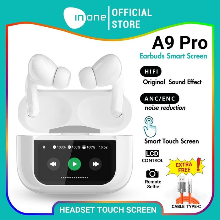 Gambar INONE TWS V8 SE 60 TOUR PRO 2 True Wireless Bluetooth Earphone Noise Cancelling earbuds ANC/ENC - A9 PRO WHITE dari inone.id undefined Tokopedia