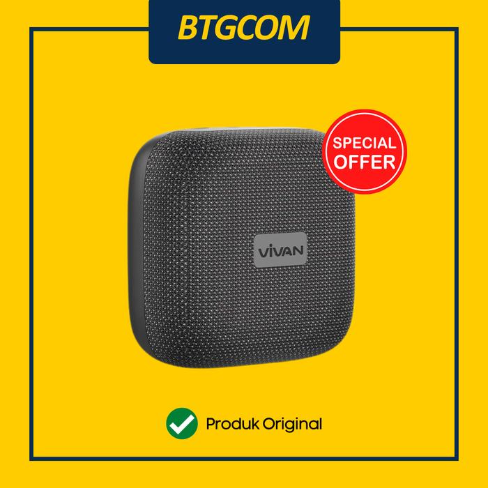 Gambar VIVAN VS3 SPEAKER MINI WIRELESS BLUETOOTH PORTABLE 5.3 WATERPROOF IPX5 5W - Abu-abu dari btgcom undefined Tokopedia