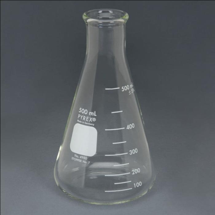 Gambar Erlenmeyer 500 ml ''Pyrex''//Erlenmeyer//Gelas Labu//Laboratorium dari Toko Alat Kesehatan Alfa Omega undefined Tokopedia