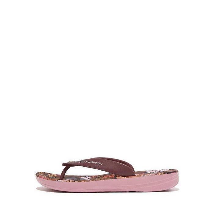 Gambar [SIAP KIRIM] FITFLOP IQUSHION X JIM THOMPSON LEATHER FLIP-FLOPS- JAVA BROWN - Brown - EU 37 dari agustianin undefined Tokopedia