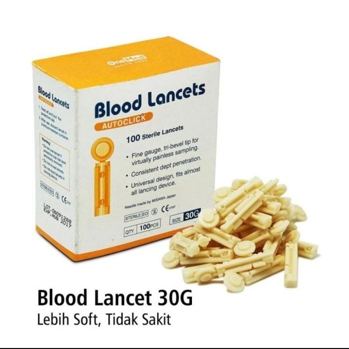 Gambar Onemed Jarum Blood Lancet 21G 28G 30G isi 100pcs - 30G dari sehati medical undefined Tokopedia