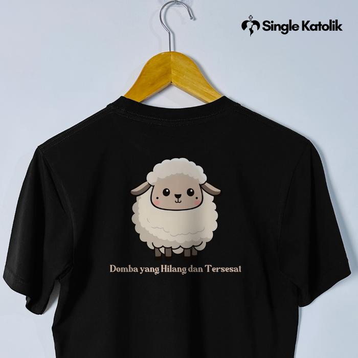 Gambar DOMBA YANG HILANG & TERSESAT - Kaos Rohani - Katun Premium 100% - Single Katolik Official Store - Hitam, M dari Single Katolik Store undefined Tokopedia
