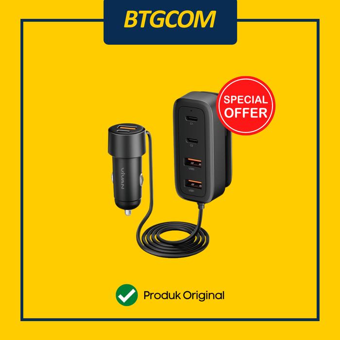 Gambar VIVAN VCC05 CAR CHARGER 6 PORT 3C+3A SUPPORT PPS 90W PD 30W QC 3.0 dari btgcom undefined Tokopedia