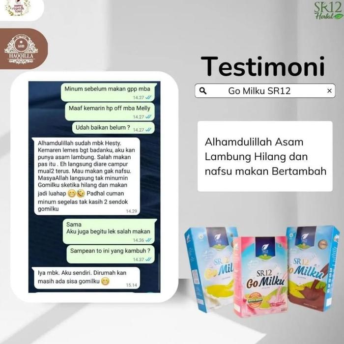 Gambar GO MILKU SR12 600 GR, HALAL SUSU KAMBING ETAWA PREMIUM MENINGKATKAN KESEHATAN IMUN AMAN BUMIL BUSUI - Go Milku Coklat dari Akungsendal undefined Tokopedia
