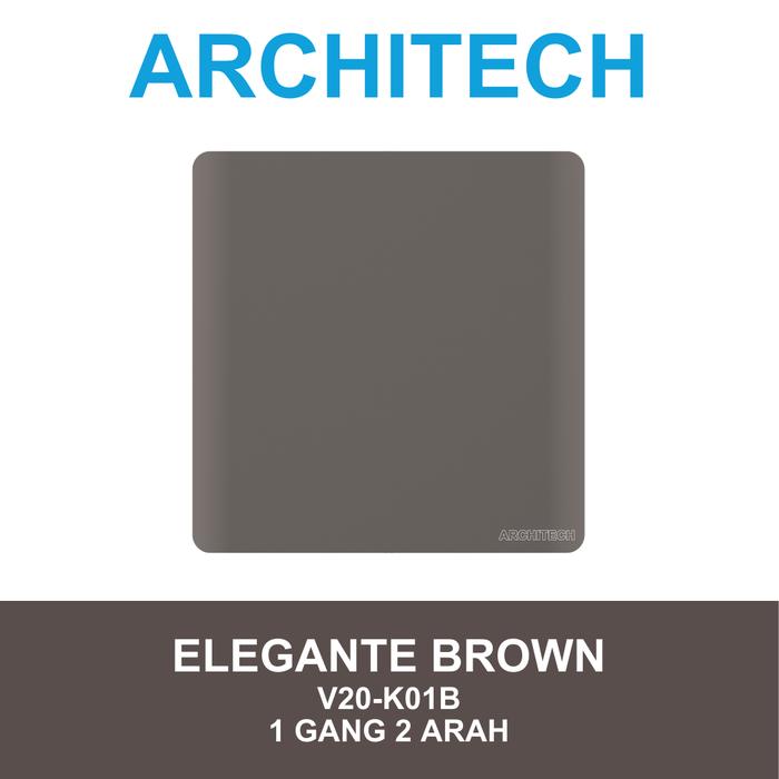 Gambar saklar / saklar listrik / SAKLAR MEWAH / SAKLAR MODERN / SAKELAR LAMPU ARCHITECH ELEGANTE V20 2.1 BROWN SERIES NEW - 1 GANG 2 ARAH dari ARCHITECH INDONESIA undefined Tokopedia
