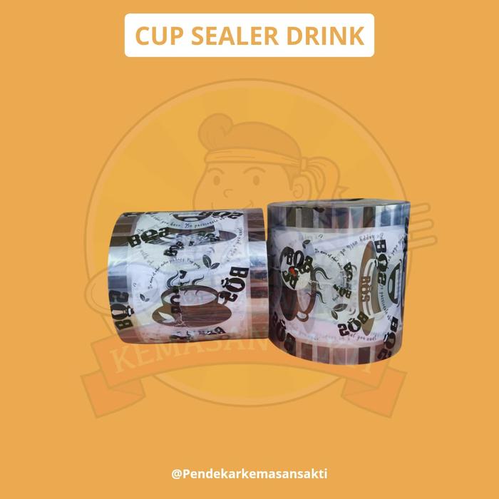 Gambar Plastik Lid Cup Sealer / Tutup Gelas Plastik / Cup Sealer Motif - DRINK dari Pendekar Kemasan Sakti undefined Tokopedia
