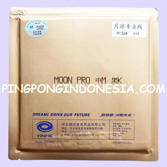 Gambar Yinhe Moon Pro - Black - Rubber Karet Pingpong Tenis Meja Bat Bet Soft Medium Hard Karet TenisMeja - Hitam Medium dari PINGPONGINDONESIA undefined Tokopedia