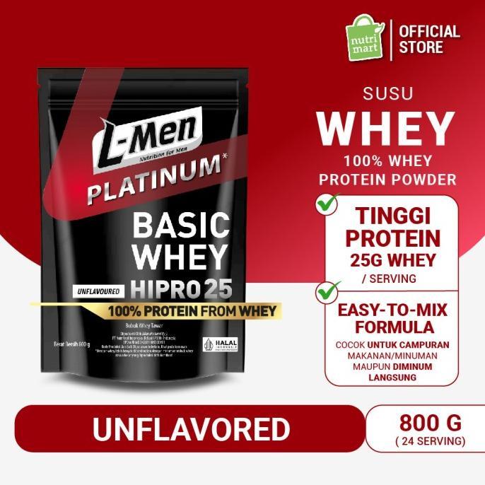 Gambar TermuraH yuk!! L-Men Platinum Basic Whey Protein Unflavoured 800gr - 25g Whey Protein dari esteskeren undefined Tokopedia
