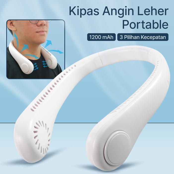 Gambar kipas angin kalung leher portable 3 Speed Digital Rechargeable dari Yuvie1shopp undefined Tokopedia