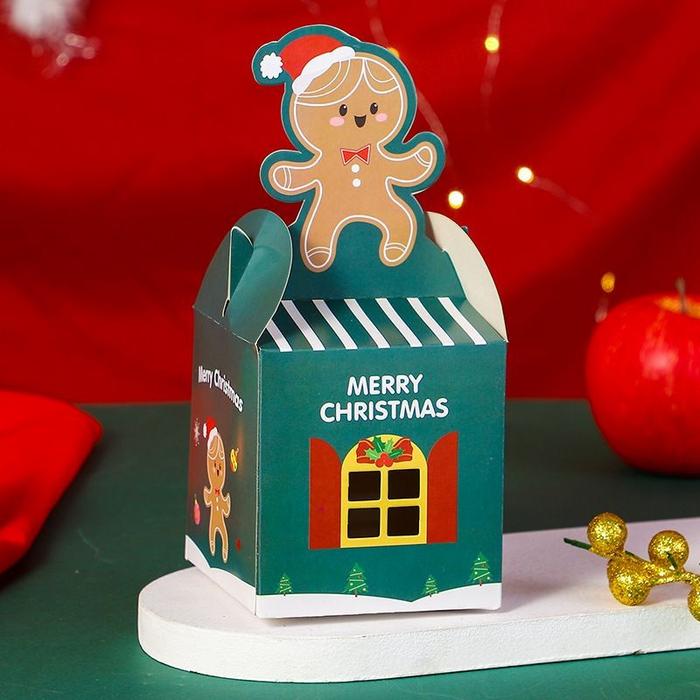 Gambar Box Tenteng Natal Dus Hampers Christmas Edition Kotak Hadiah 8x8x9 Cm - Gingerman dari Acchi Pack undefined Tokopedia