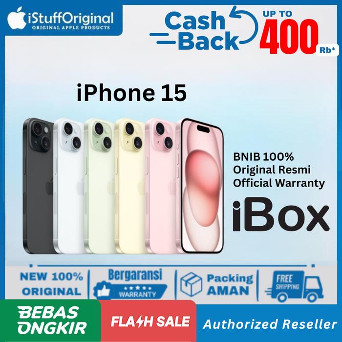 Gambar (IBOX) iPhone 15 128GB 256GB 512GB GARANSI RESMI - 128GB, BLACK dari iStuffOriginal undefined Tokopedia