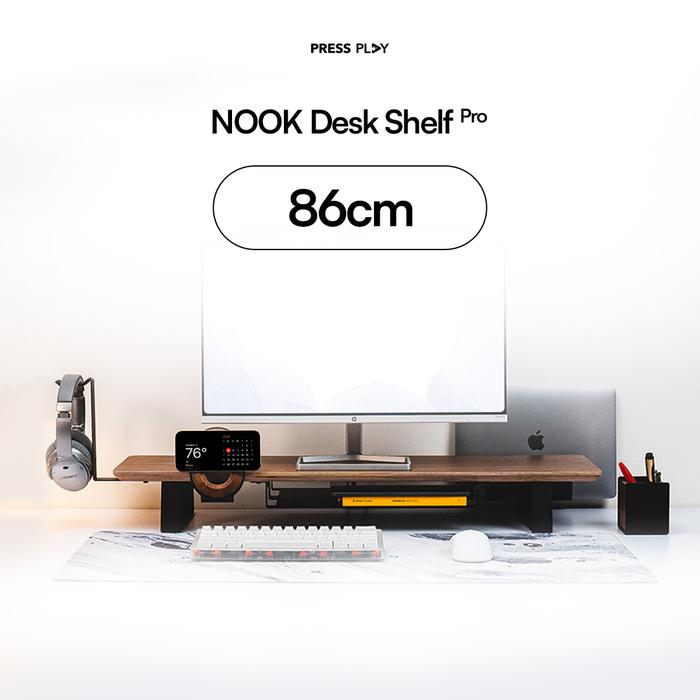 Gambar NOOK DESK SHELF PRO Laptop Monitor Desk - 86cm dari Press Play undefined Tokopedia