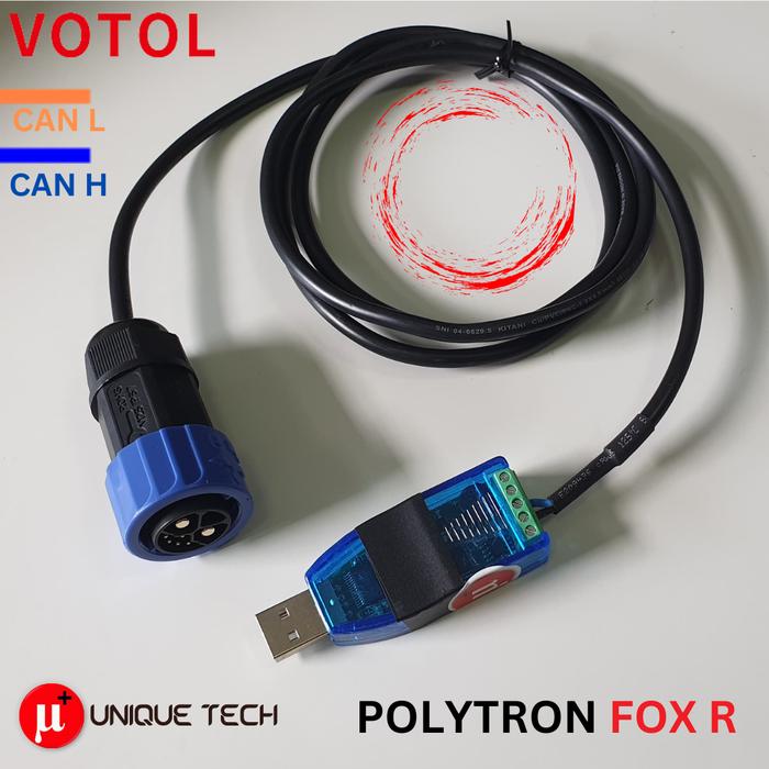 Gambar KABEL USB CAN BUS VOTOL PNP GESITS G POLYTRON R PROGRAM SETTING DEBUG CONTROLLER - FOX R dari UNIQUE TECH undefined Tokopedia