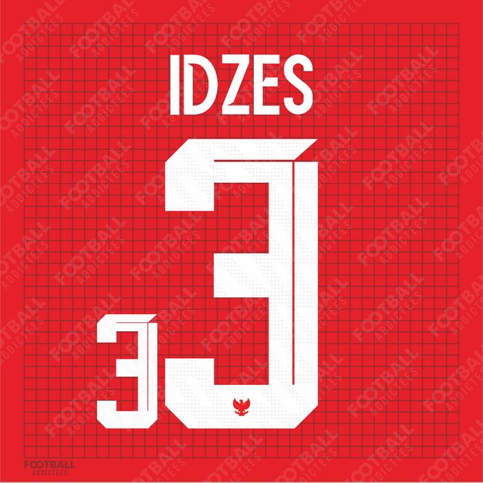 Gambar Name Number Set NNS Nama Nomor Punggung Jay Idzes Jersey Timnas Tim Nasional Indonesia Away 2024 - Putih dari football.addictees undefined Tokopedia