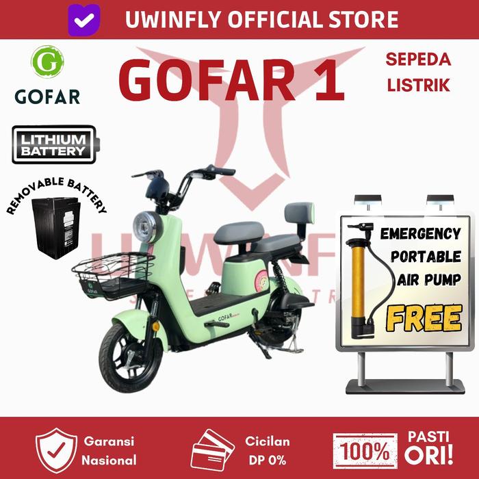 Gambar Sepeda Listrik Uwinfly T70 500Watt Garansi Resmi - GOFAR 1 GREEN dari U-Winfly Indonesia undefined Tokopedia