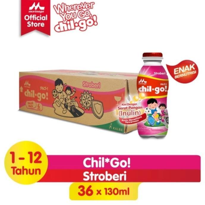 Gambar CHIL GO / CHILGO KARTON RASA COKELAT / VANILA / STROBERI ( 36 botol ) - STRAWBERY dari wissmant id undefined Tokopedia