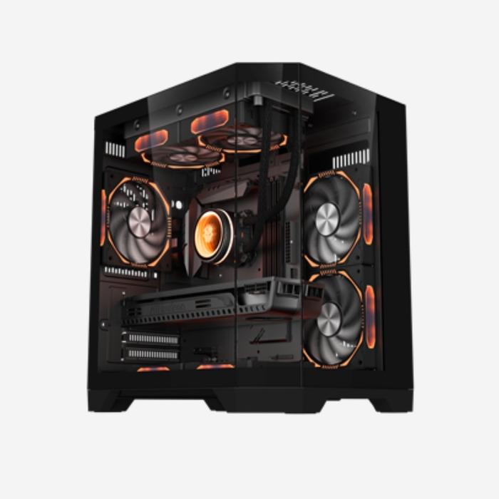 Gambar CASIGN VBR Z7 CASING VBR Z7 M-ATX USB Type-C DUAL CHAMBER GAMING CASE - Black - Hitam dari PCGAMINGJOGJA_NEW undefined Tokopedia