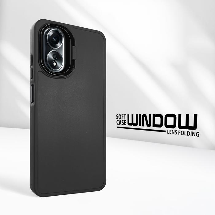 Gambar Case Oppo A58 4G Case Softcase FOLDING WINDOW MACARON Case Casing Hp Oppo A58 4G - MATTE BLACK, Oppo A58 4G dari Drawacc undefined Tokopedia