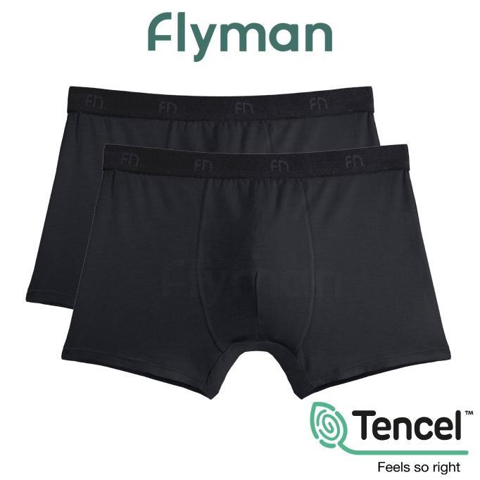 Gambar Flyman Celana Dalam Boxer Pria Al Fabric Tencel 2 Pcs Fm 3056 New #Gratisongkir - Onyx, XXL dari Rizky all store undefined Tokopedia