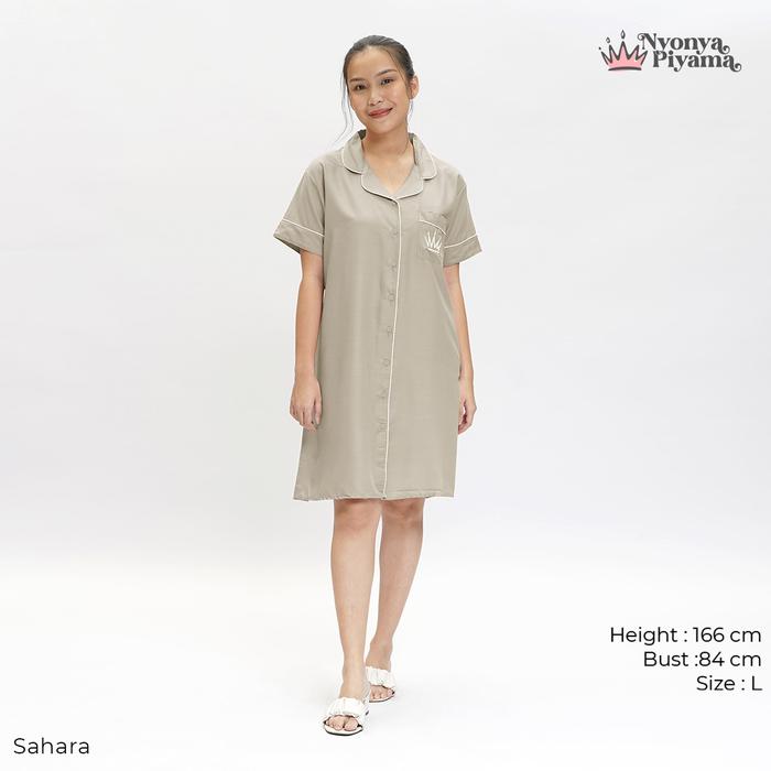 Gambar Nyonya Piyama Katun Set Couple Classic Signature (Polos Sahara) - Daster, XXL dari NyonyaPiyama undefined Tokopedia