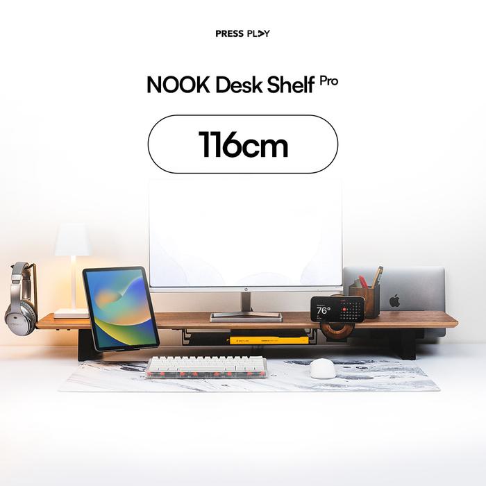 Gambar NOOK DESK SHELF PRO Laptop Monitor Desk - 116cm dari Press Play undefined Tokopedia