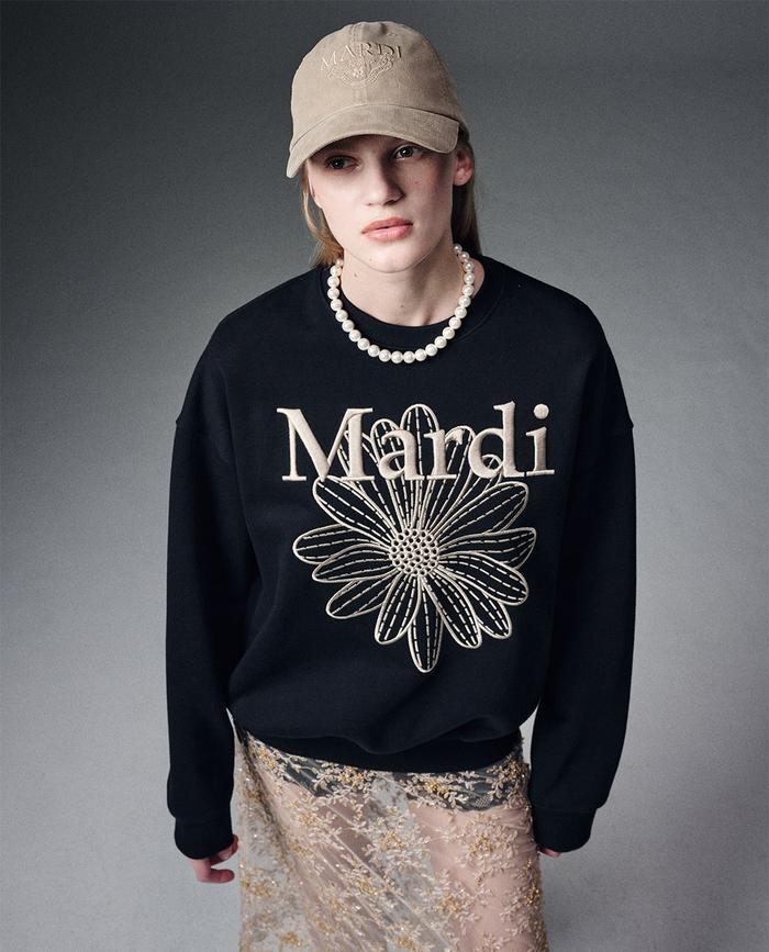 Jual MARDI MERCREDI SWEATSHIRT FLOWERMARDI NEEDLEWORK
