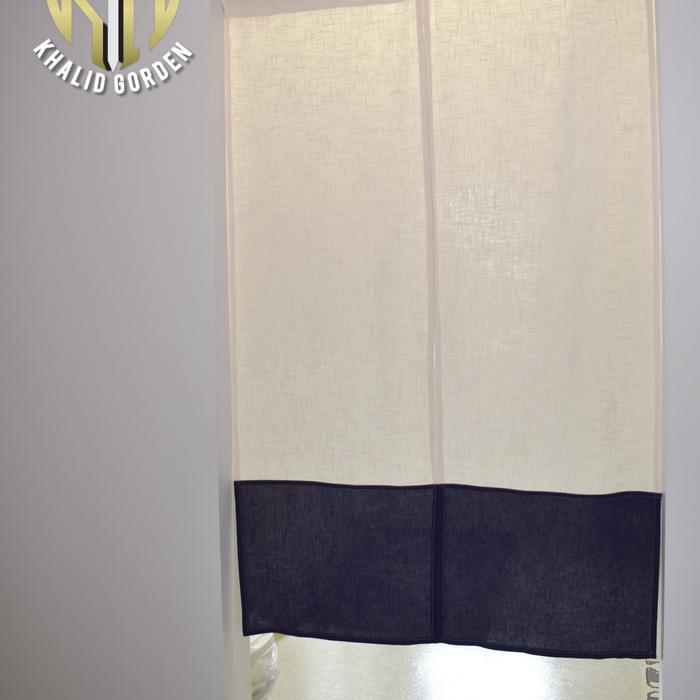 Gambar gorden jepang dua warna / norn jepang / tirai jepang / tirai ramen / gorden ramen/ TRAI pintu jepang variasi warna - cream navy, L.100 x T.100cm dari Khalid gorden undefined Tokopedia