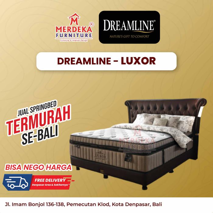 Gambar Springbed Dreamline Luxor 42 cm - Medium Soft, Plus Top, Micro Tencel, Pocketed Coil & Memory Foam - 120 x 200, Matt Only dari Merdeka Furniture id undefined Tokopedia