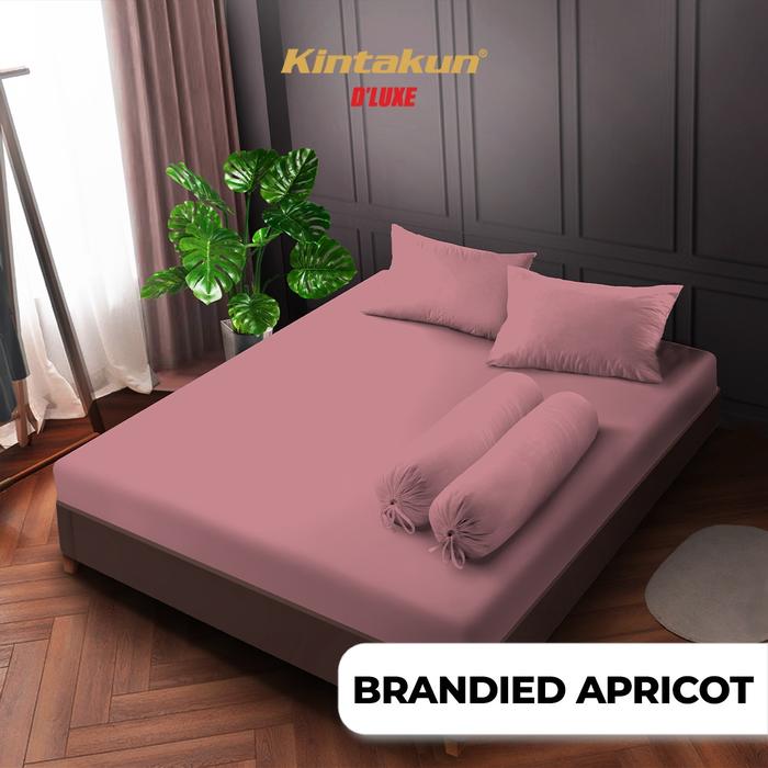Gambar Kintakun Sprei D'luxe NEW Limited Polos Edition Uk.160x200cm Tinggi 25cm - B.Apricot dari Homeklik Living Kota Bekasi Tokopedia