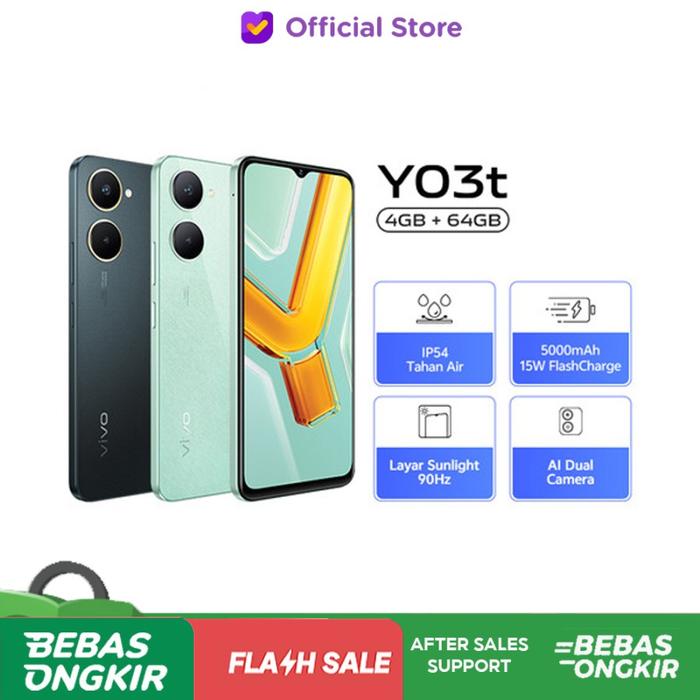 Gambar Vivo Y03T 4/64 Garansi Resmi 4 64 GB Black Green Y03 T - Black, Non Bundle dari Digitalisme Store undefined Tokopedia